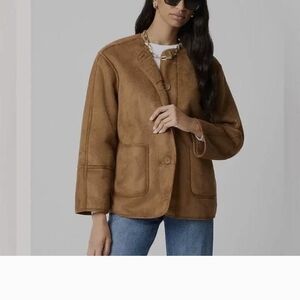 J. Crew Cognac Brown Reversible Teddy Jacket